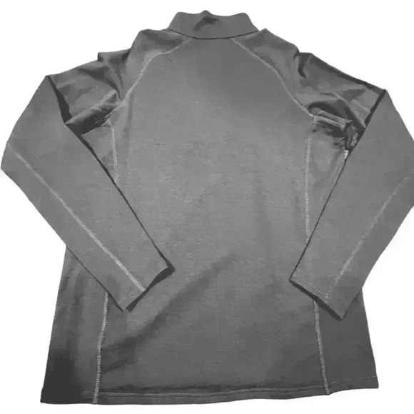 Men's Bamboo Heritage Fleece Quarter Zip Size Med Gray Midweight Active Outdoor - Picture 2 of 4